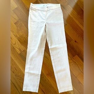 Linda Matthews light pink stretch cotton pants